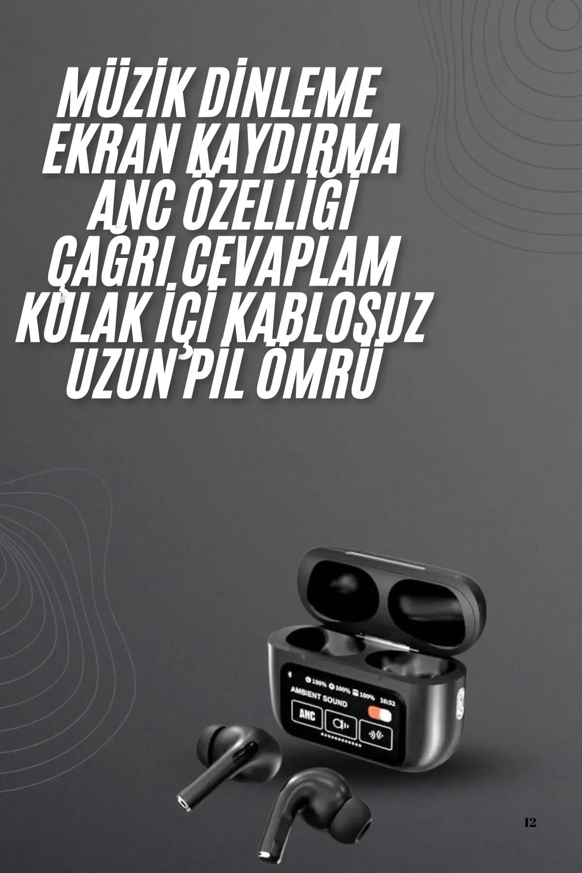 Yeni Nesil Pro Ekranlı Bluetooth Kulaklık 5.0 Bluetooth Yeni Nesil görsel 2