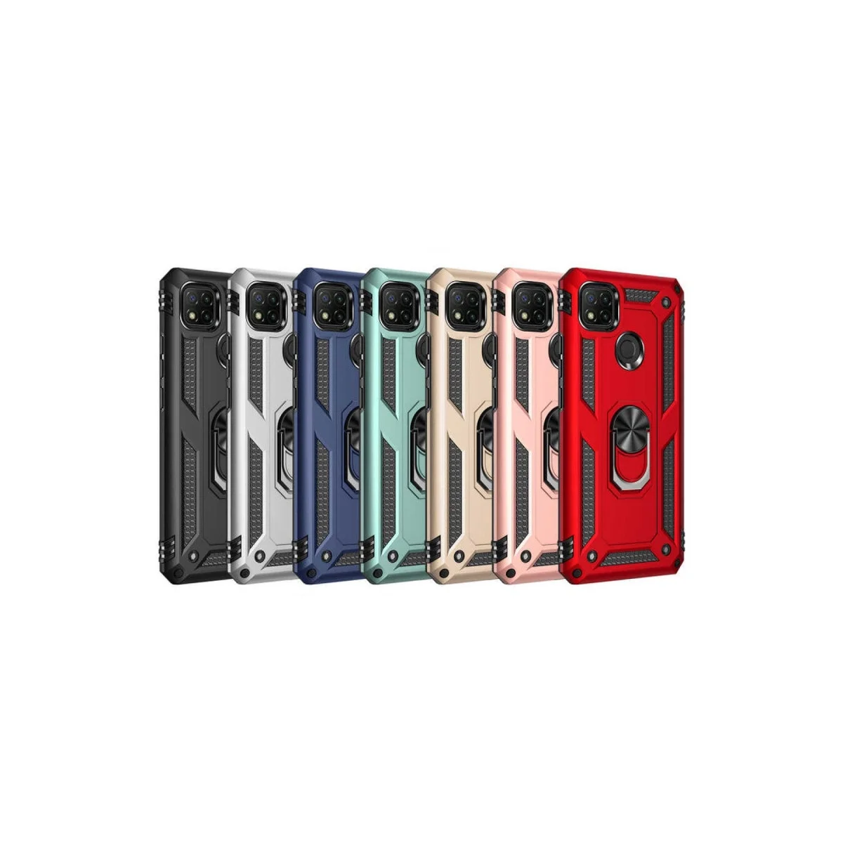 Xiaomi Redmi 9c Kılıf Sofya Yüzüklü Silikon Kapak - Gold görsel 3