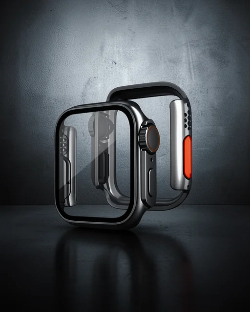 Apple Watch 41mm Watch 49mm Kasa Dönüştürücü Ve Ekran Koruyucu - Siyah
