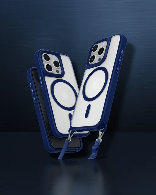 Apple İphone 15 Pro Max Kılıf Enka Magsafe Silikon Kılıf - Lacivert
