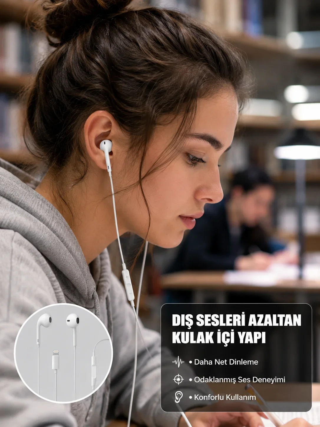 Ergonok Tasarımlı Stereo Ses Performanslı Kablolu Kulaklık Yeni Nesil