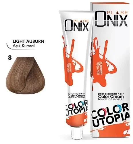 Tüp Saç Boyası 60 ml Profesyonel Krem Boya - 8 Açık Kumral