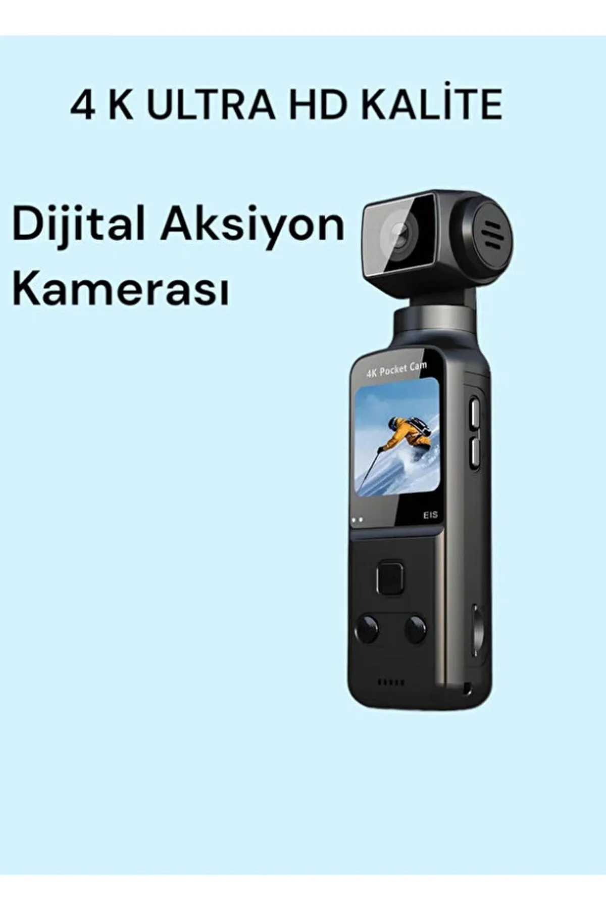 4K Ultra HD 270° Döndürülebilir Su Geçirmez Wifi Vlog Spor Ve Aksiyon Kamerası görsel 4