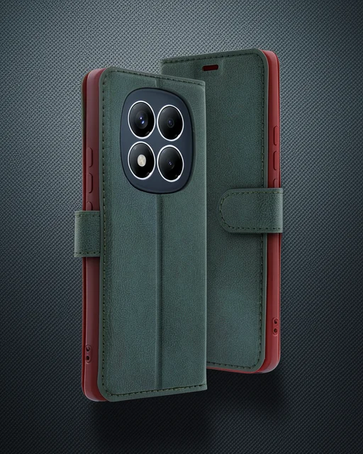 Xiaomi Redmi Note 14 Pro 4g Kılıf Trend S Plus Kapaklı Kılıf - Yeşil