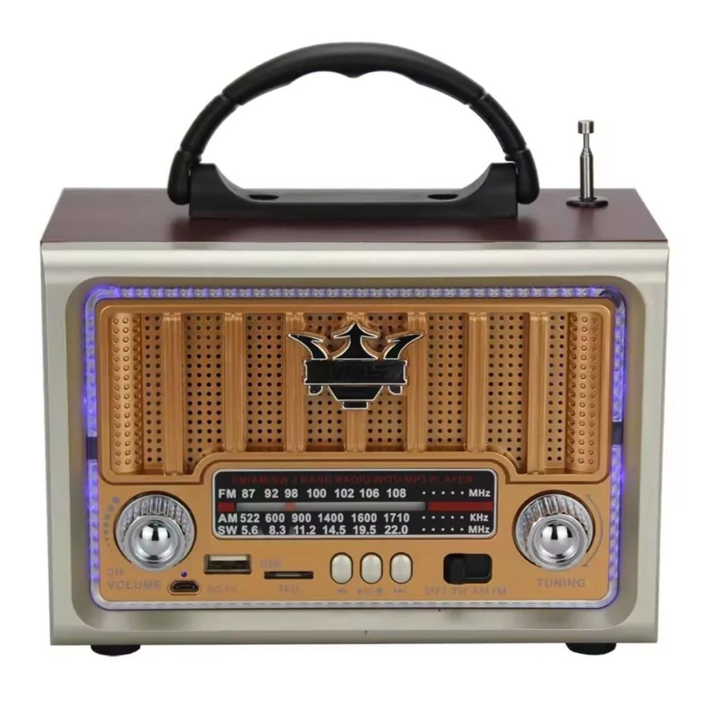 Taşınabilir Klasik AM/FM/SW Retro Nostaljik Radyo görsel 3