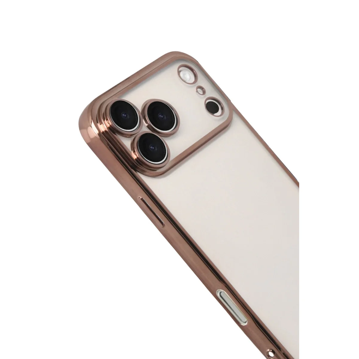 Apple İphone 17 Pro Max Razer Lensli Silikon - Çöl Titanyum görsel 3
