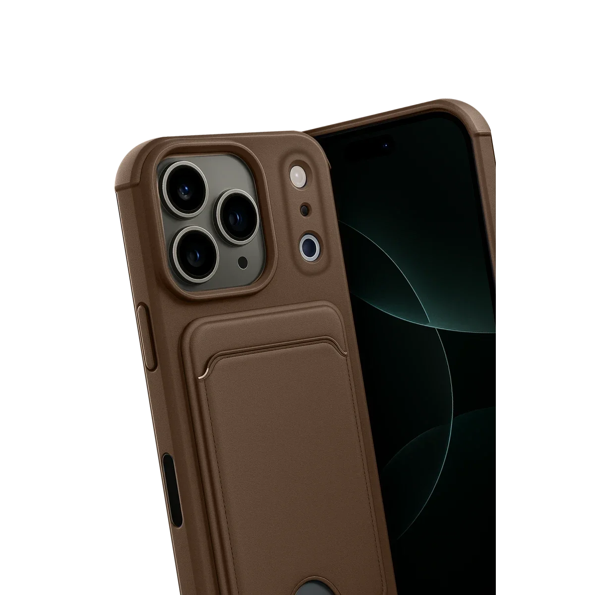 Apple iPhone 17 Pro Max Kelvin Kartvizitli Silikon - Kahverengi görsel 3