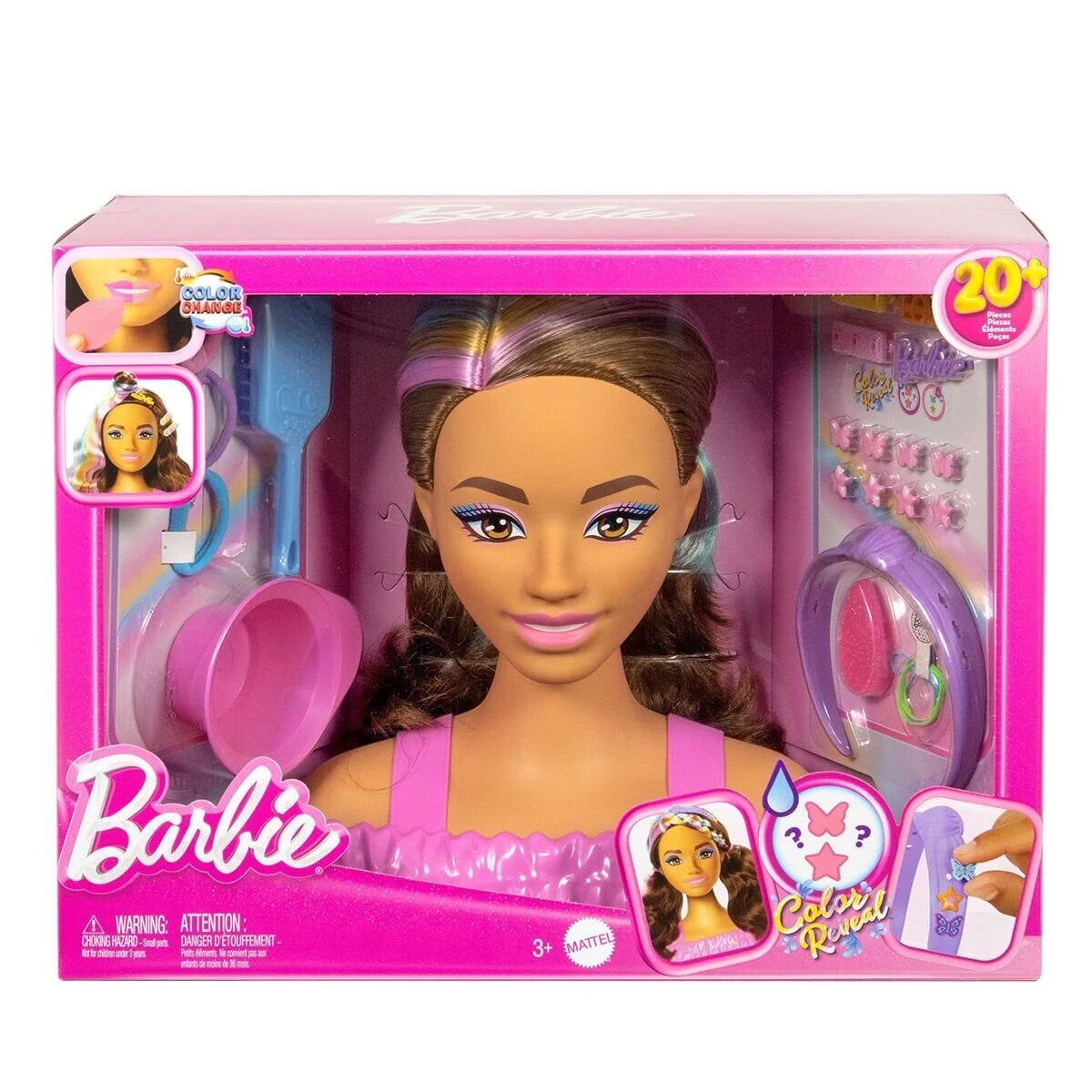 JFG82 Barbie Saç Tasarımı Büstü - Kahverengi Saçlı görsel 6