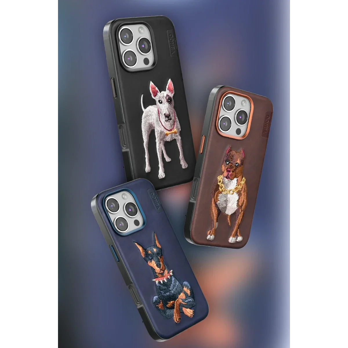 Venco Apple iPhone 16 Pro Perma Desenli Kapak - Kahverengi görsel 3