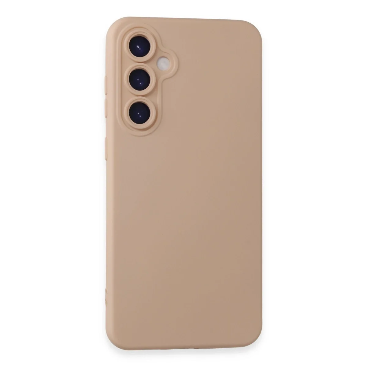 Samsung Galaxy S24 Kılıf Nano İçi Kadife Silikon - Pudra