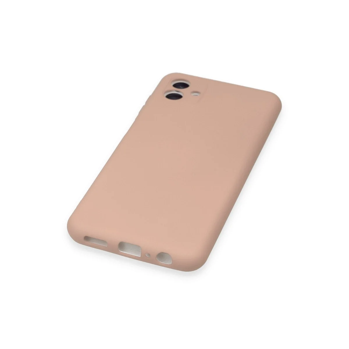 Samsung Galaxy A04 Kılıf Nano İçi Kadife Silikon - Pudra görsel 5