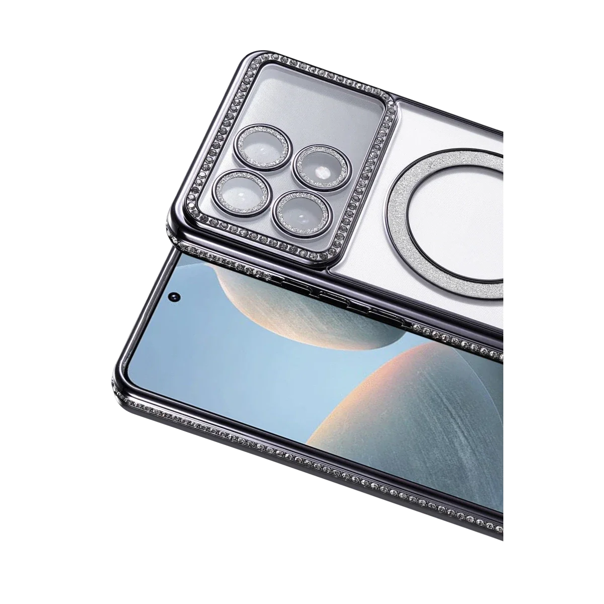 Xiaomi Poco X6 Pro Joke Simli Magneticsafe Kılıf - Siyah görsel 2