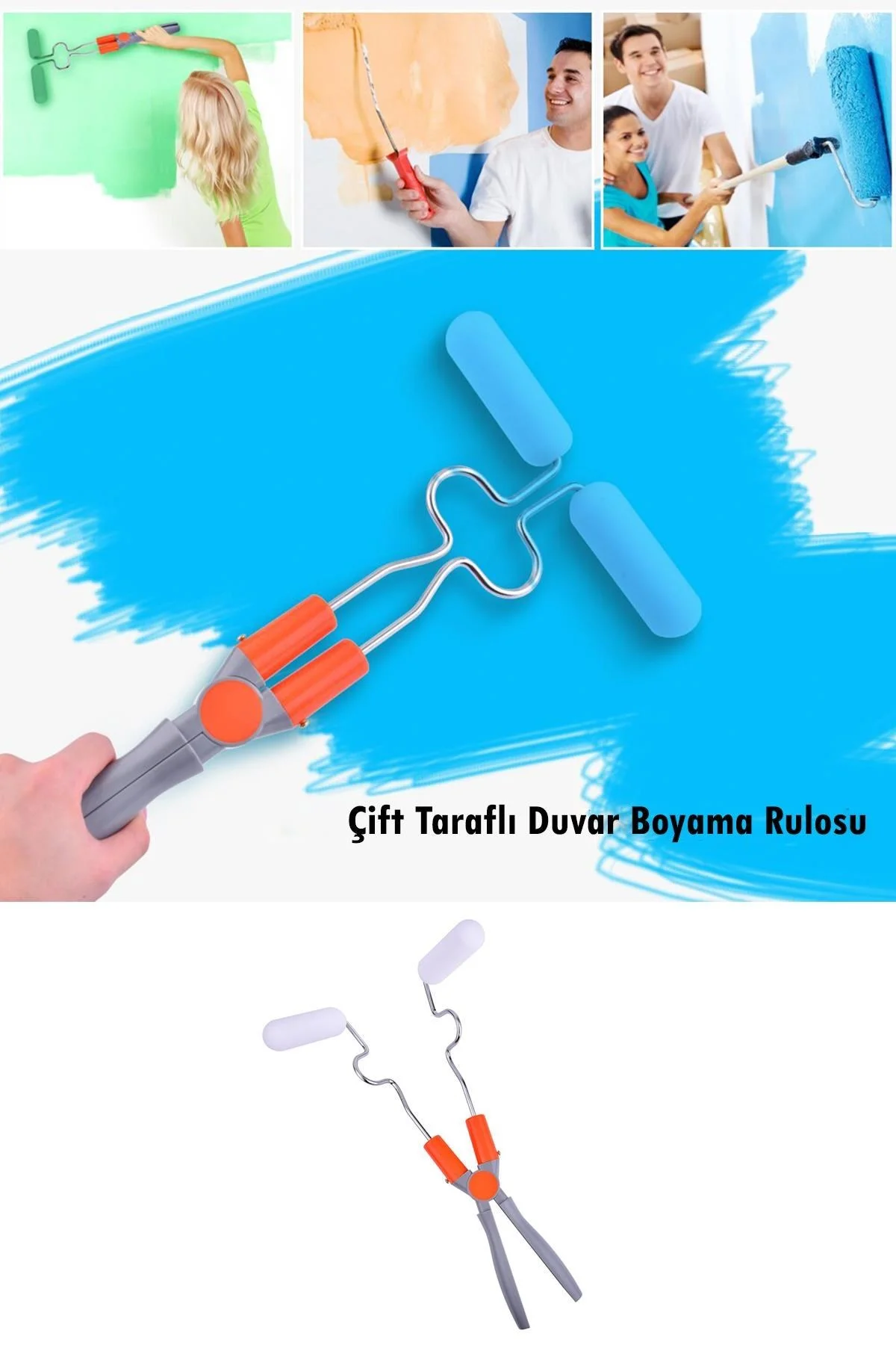 Nano Süngerli Damlatmaz Mobilya ve Duvar Boyama Rulosu Hem Köşe Hem Düz Zen görsel 5