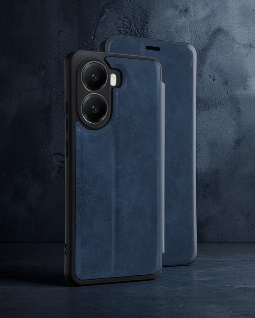 Xiaomi Poco X7 Pro Kılıf Flip Cover - Lacivert
