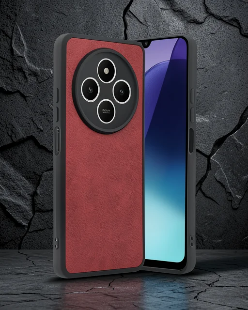 Xiaomi Redmi 14c Kılıf Aras Deri Kapak - Kırmızı