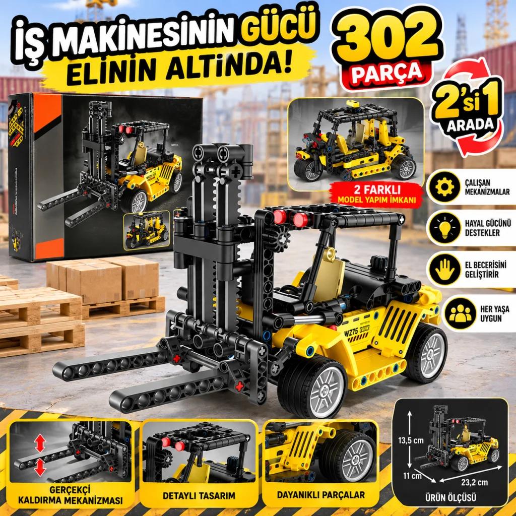 1004573 Forklıft 2IN1 302PRÇ