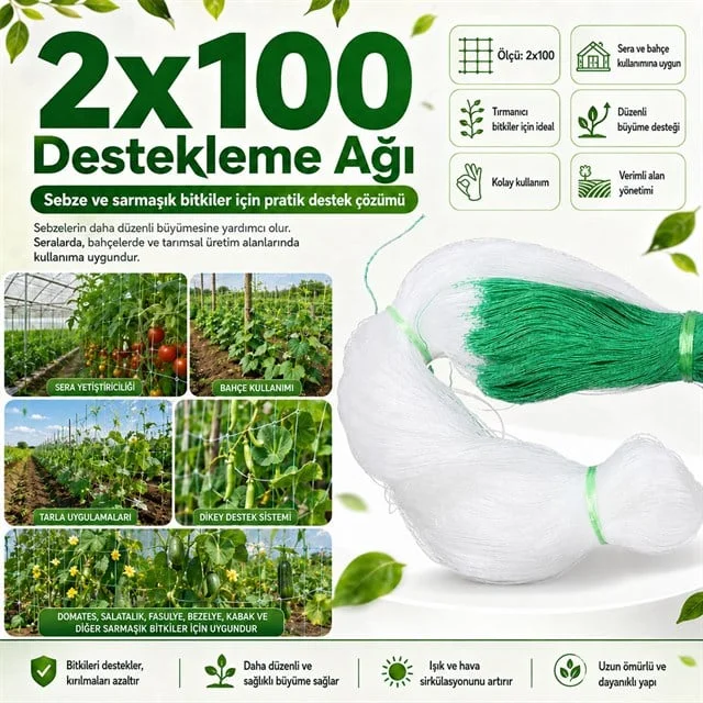 SN-38880 Bitki Tırmanma Ağı 2x100 m görsel 3