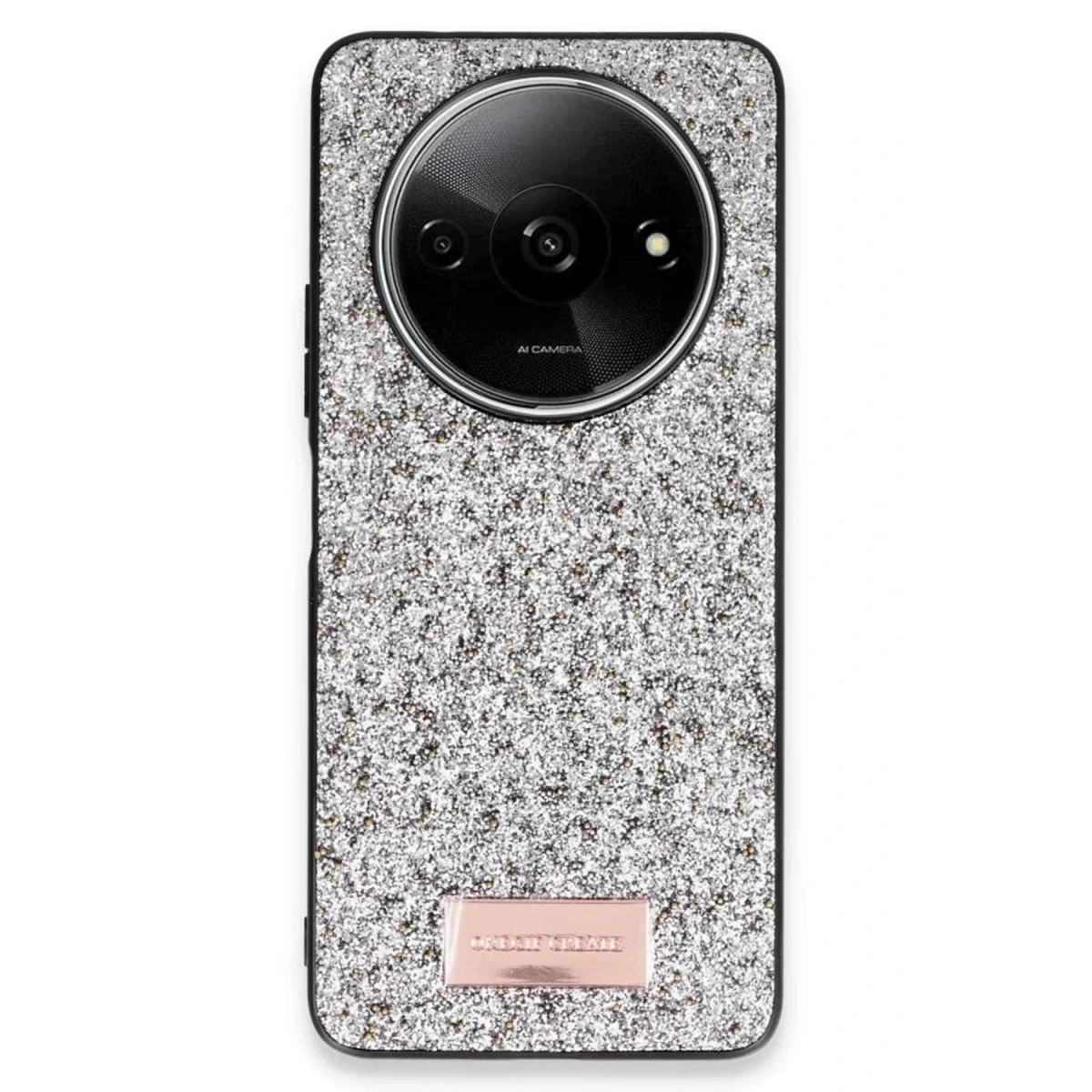 Onegif Xiaomi Redmi A3 4G Bright Simli Kapak - Gümüş