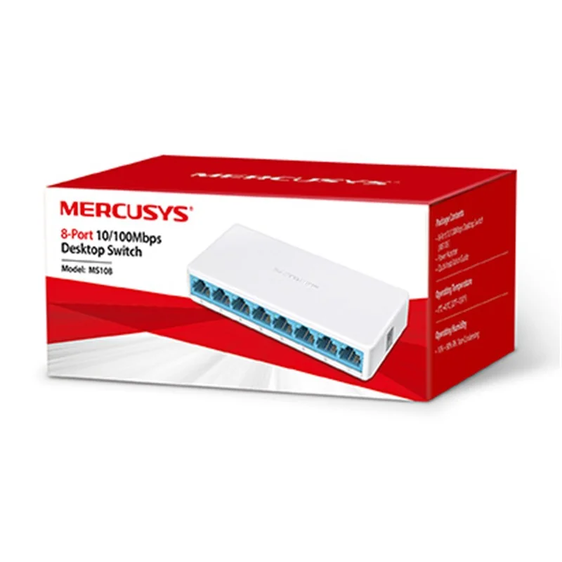 Mercusys MS108 8 Port 10/100 Plastik Kasa Swıtch