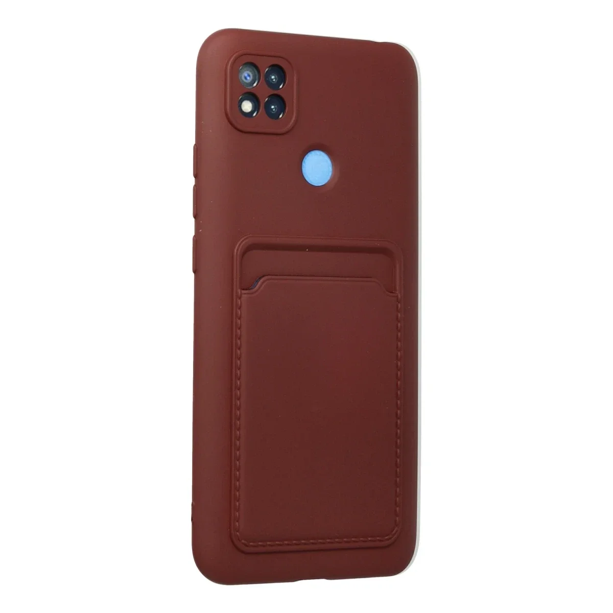 Xiaomi Redmi 9C Kılıf Kelvin Kartvizitli Silikon - Bordo görsel 2