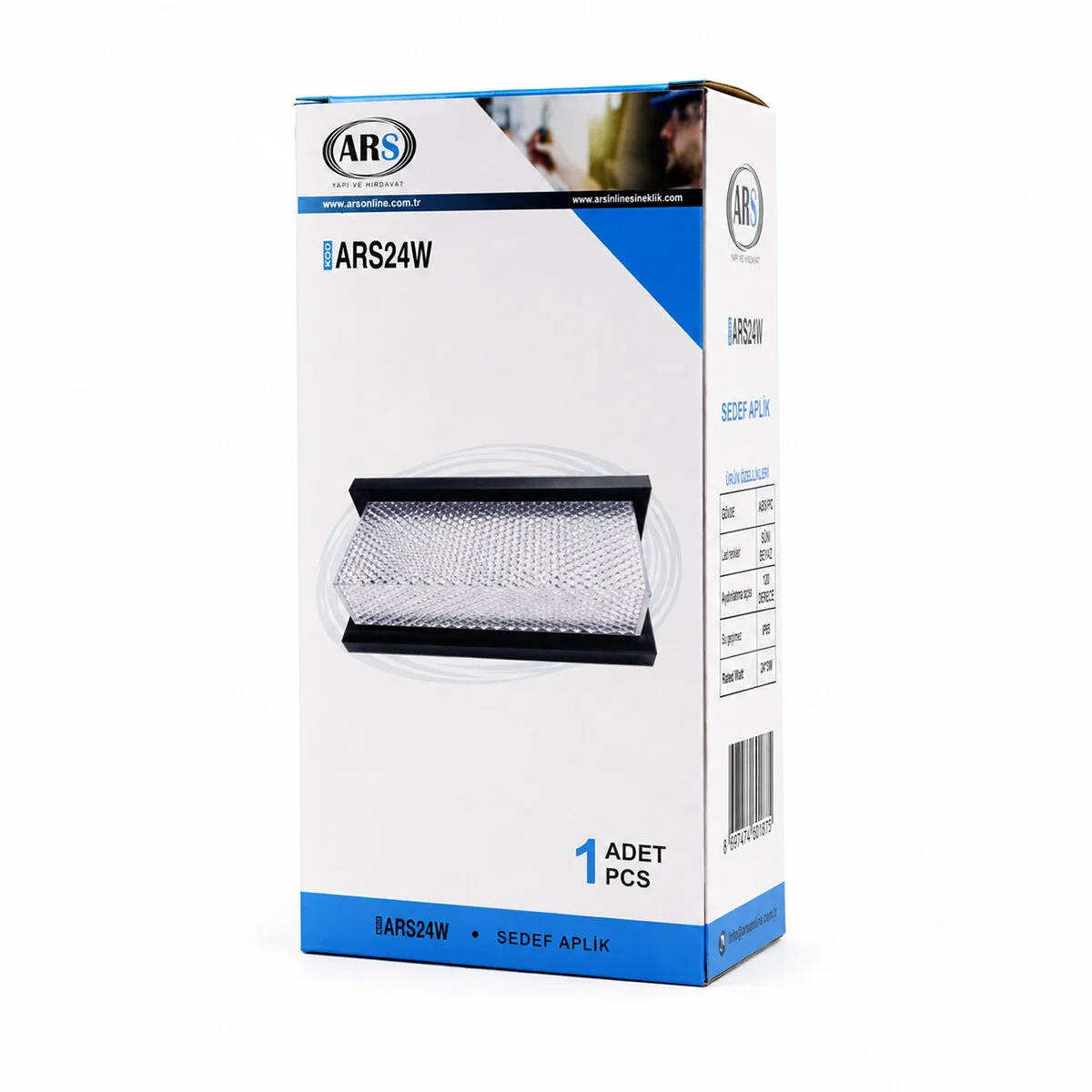 IP66 50.000 Saat Led Ömrü 22W Sedef Led Aplik Duvar Lambası ARS-348953 görsel 3