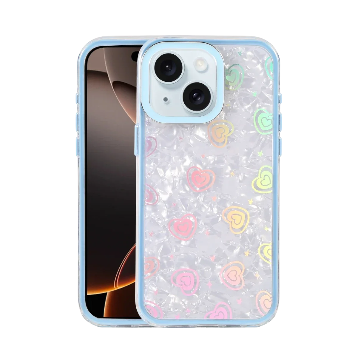 Apple iPhone 14 Lumi Desenli Kapak - Mavi