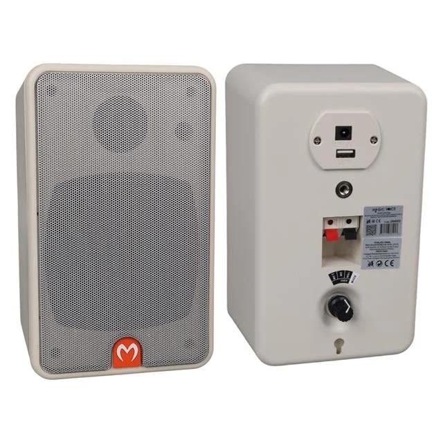 MagicVoice MV-21 10 CM 40 Watt Komütatörlü Hat Trafolu Beyaz Sütun Hoparlör (2’li Takım) görsel 5