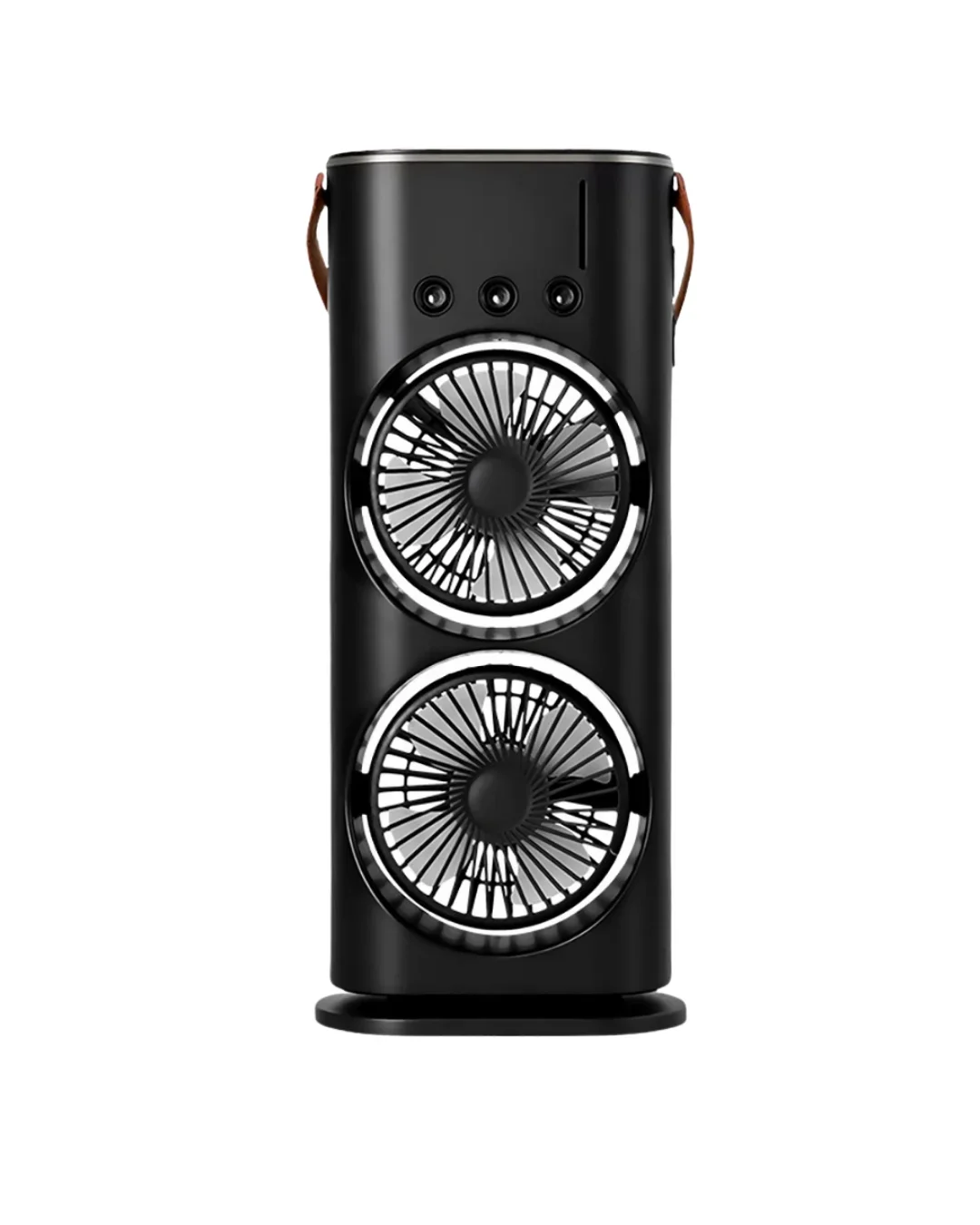 Çift Başlıklı Taşınabilir Fan RGB Işıklı Sprey Nemlendiricili Masaüstü Serinletici Fan görsel 5
