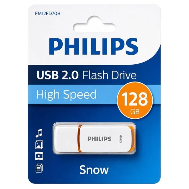 FM12FD70B Snow 128GB USB 2.0 High Speed Flash Bellek