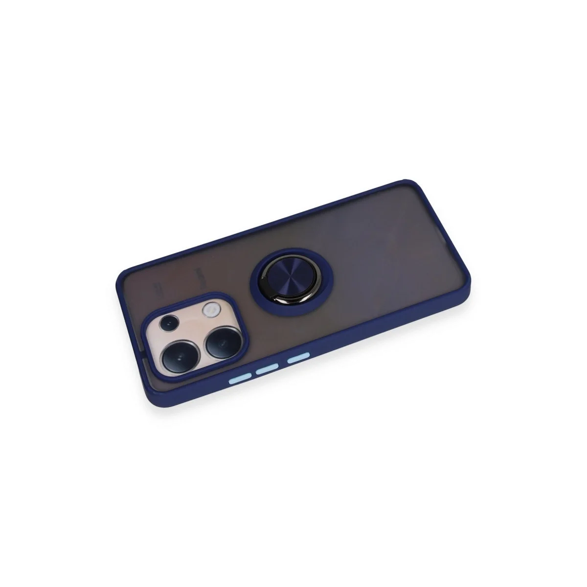 Xiao Red Note 13 4g Kılıf Montreal Yüzüklü Silikon Kapak - Lacivert görsel 3