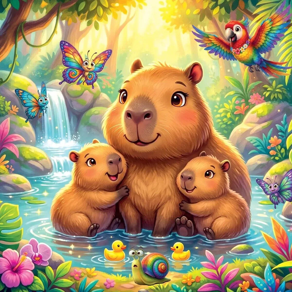 31758 Kapibara Family 50 Parça Puzzle görsel 2