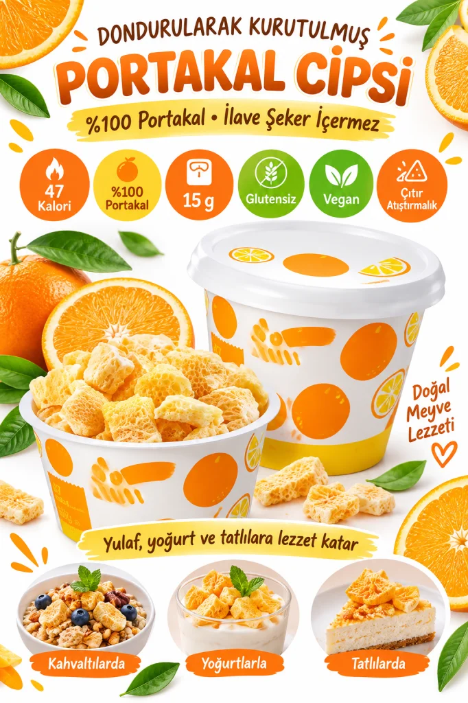 Original Portakal Atıştırmalık Meyve Cipsi 15gr