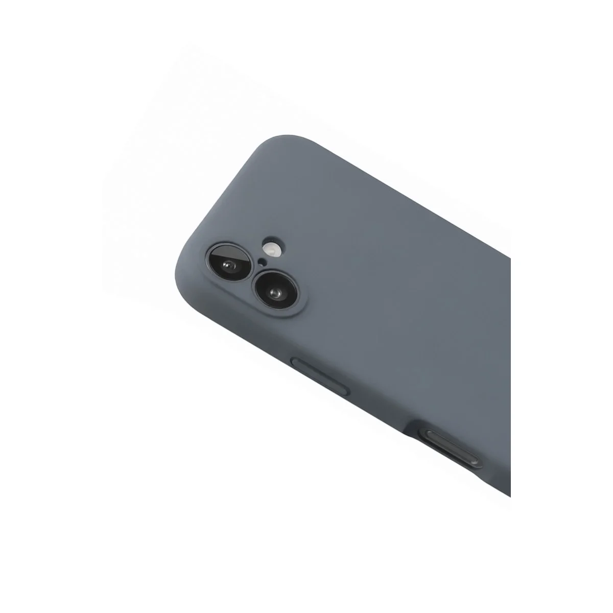 Apple İphone 16 Plus Kılıf Nano İçi Kadife Silikon - Gri görsel 3