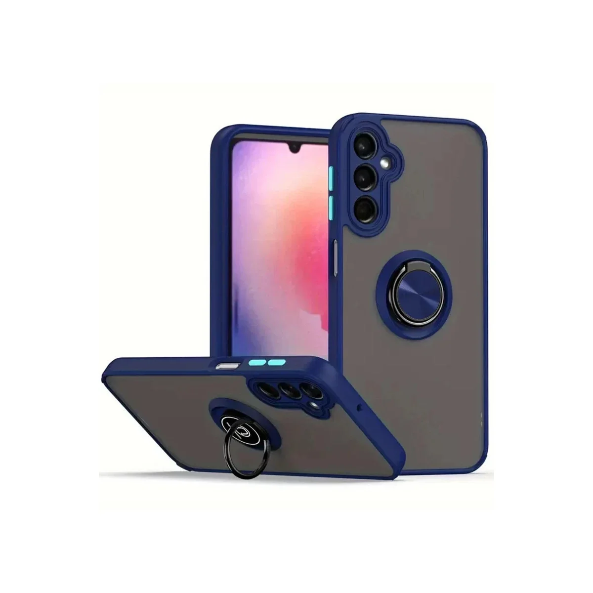 Samsung Galaxy A17 5G Montreal Yüzüklü Silikon Kapak - Lacivert görsel 3
