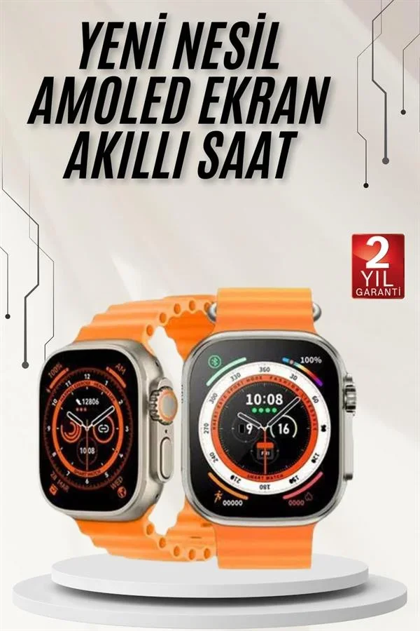 Akıllı Saat GPS Özelliği Bildirim Görme Adımsayar Sesli Görüşme Yapabilen Yeni Nesil görsel 2