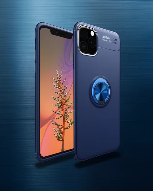 Apple İphone 11 Pro Kılıf Range Yüzüklü Silikon - Mavi