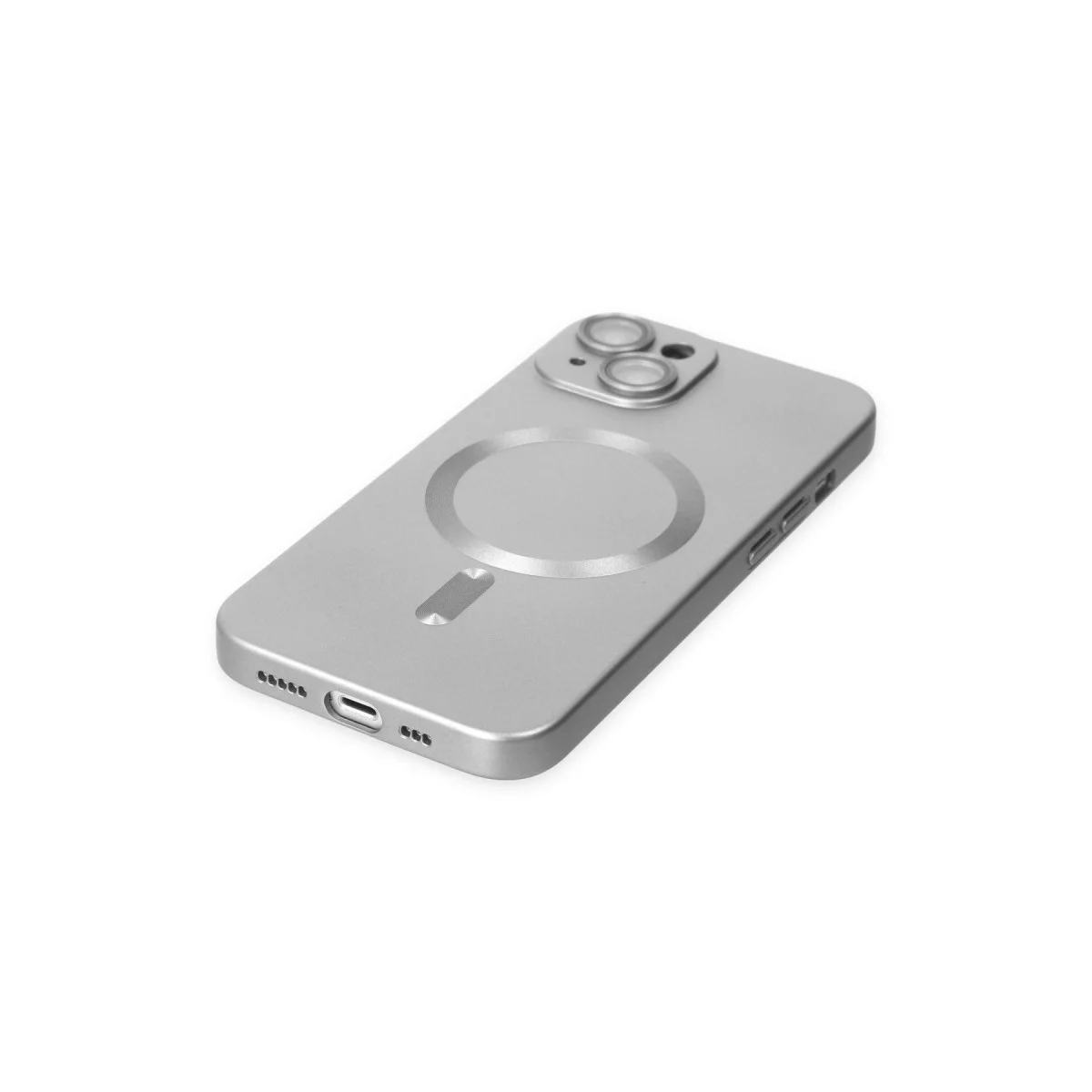 Apple İphone 14 Plus Kılıf Moshi Lens Magneticsafe Silikon - Gümüş görsel 4