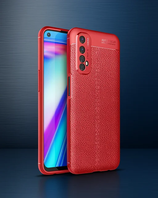 Realme 7 Kılıf Auto Focus Kapak - Kırmızı