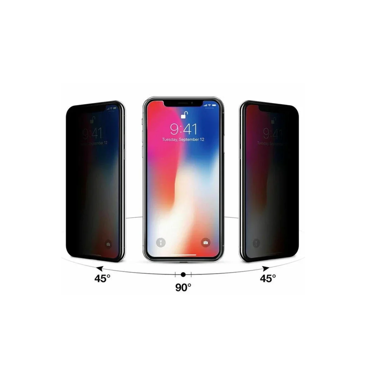 Xiaomi Redmi 9 5D Hayalet Cam Ekran Koruyucu görsel 2