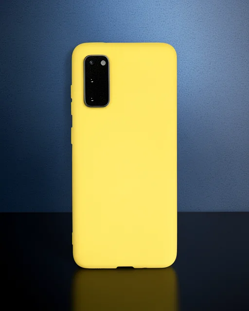 Samsung Galaxy S20 Kılıf Nano İçi Kadife Silikon - Sarı
