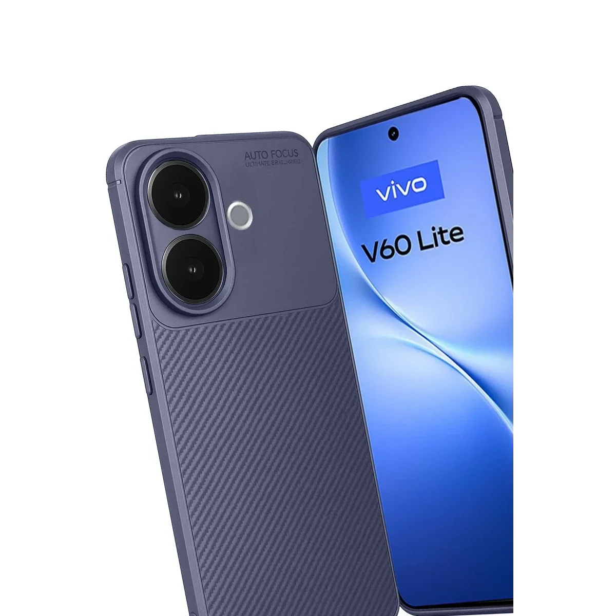 Vivo V60 Lite Auto Focus Karbon Kapak - Lacivert görsel 3