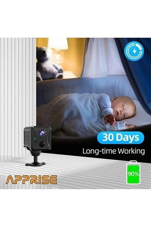 Mini Ip Kamera Sensörlü Algılamalı Sesli Konuşmalı 1080p Hd Wifi Kamera görsel 4