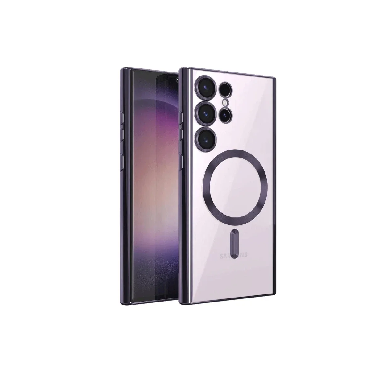 Samsung Galaxy S24 Ultra Kılıf Kross Magneticsafe Kapak - Mor