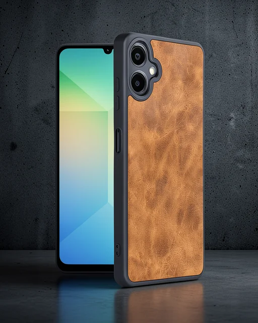 Samsung Galaxy A06 Kılıf Aras Deri Kapak - Taba