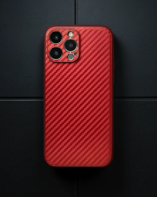 Apple İphone 13 Pro Kılıf Coco Karbon Silikon - Kırmızı