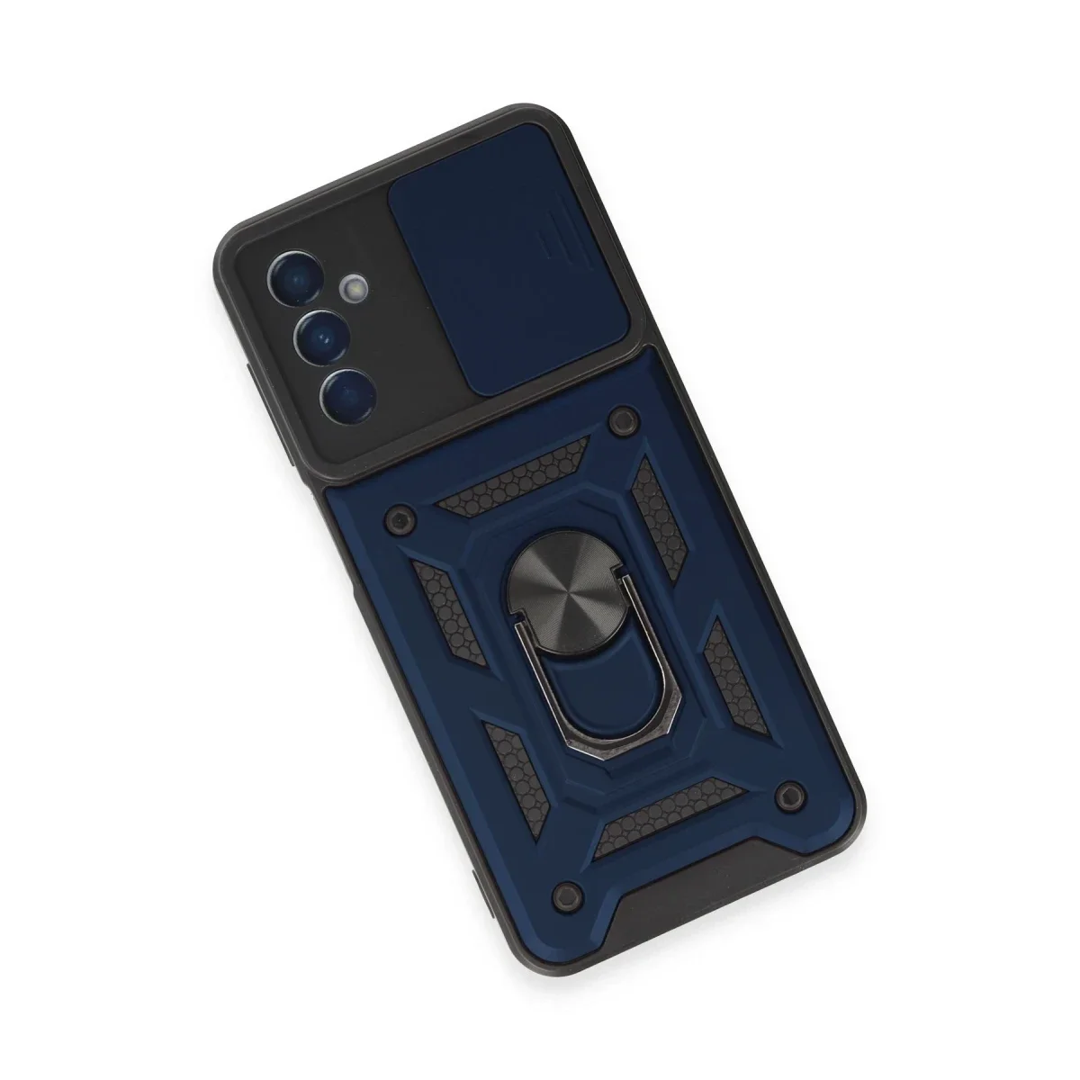 Samsung Galaxy M14 5G Kılıf Pars Lens Yüzüklü Silikon - Lacivert görsel 4