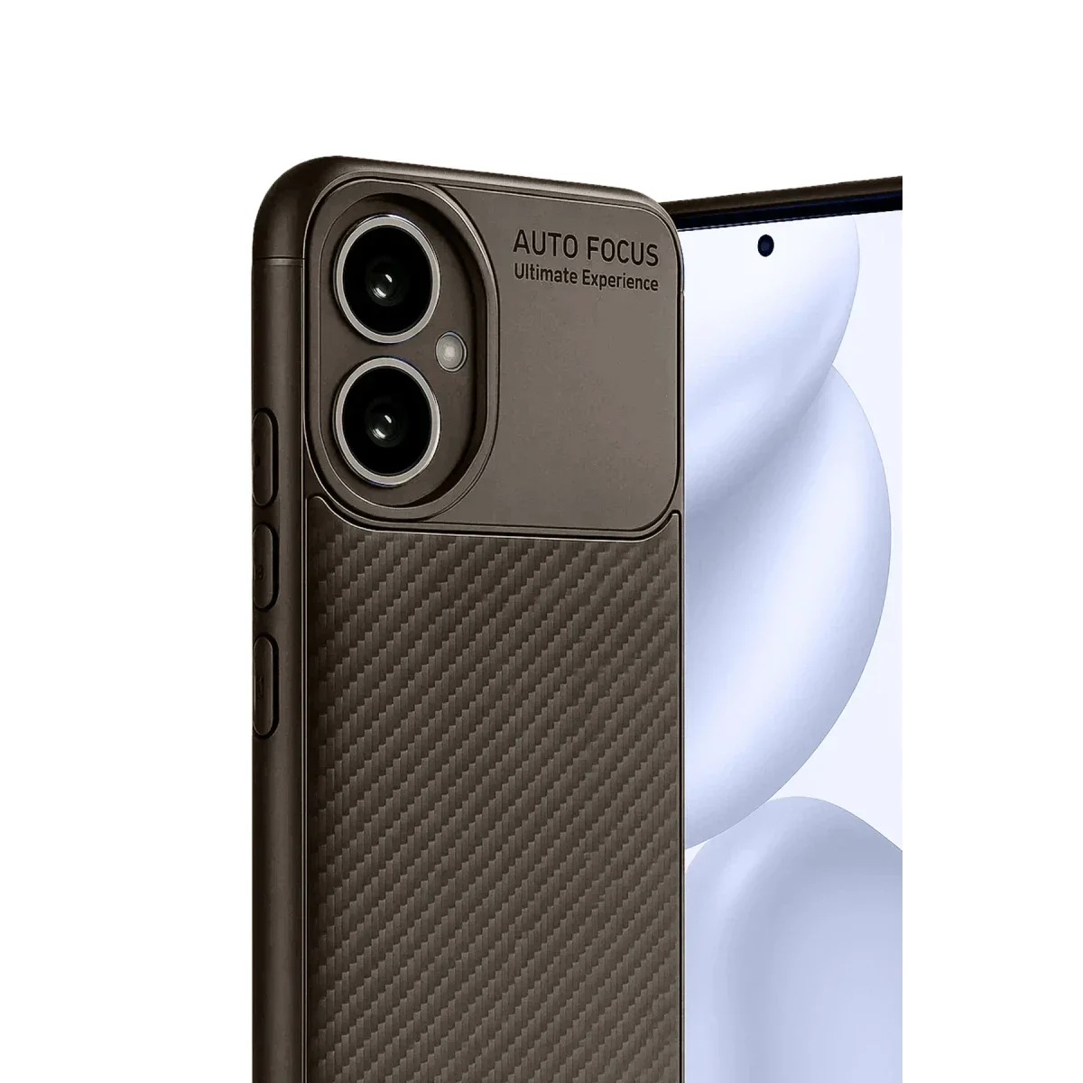 Honor 400 Kılıf Auto Focus Karbon Kapak - Kahverengi görsel 3