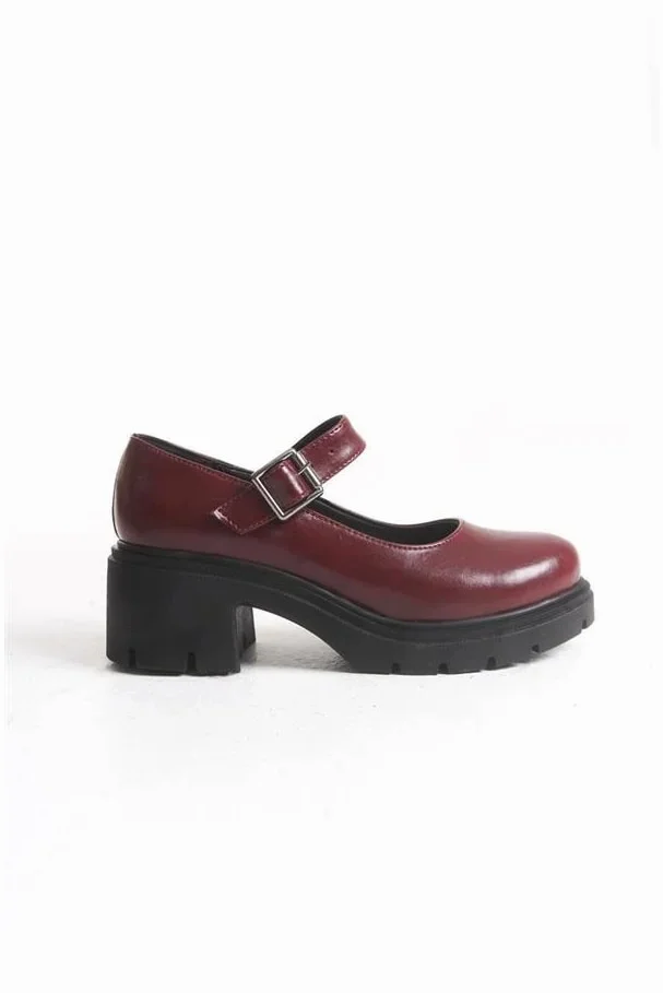 Kadın Rugan Loafer Kırışık Tokalı Ayakkabı Ayakkabı Tabanlı Yüksek Casual görsel 4