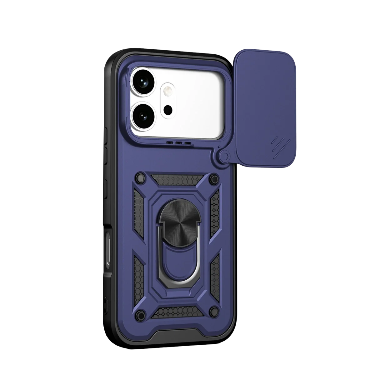 Huawei Honor 600 Pars Lens Yüzüklü Silikon - Lacivert görsel 3