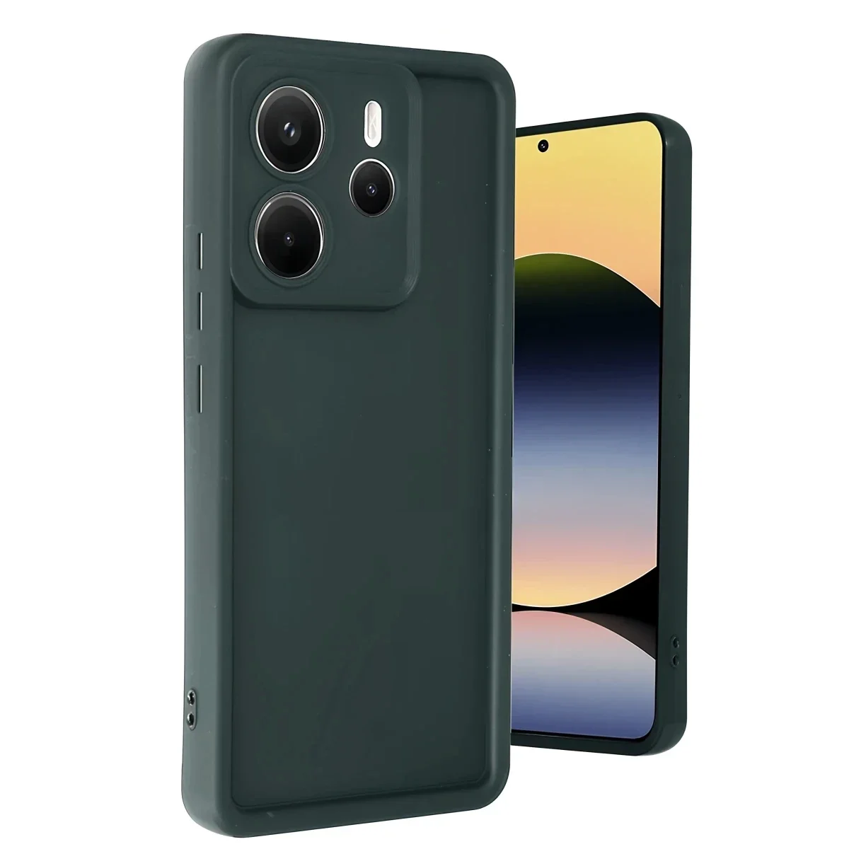 Xiao Red Note 14 4G Kılıf Viera Silikon - Koyu Yeşil görsel 2